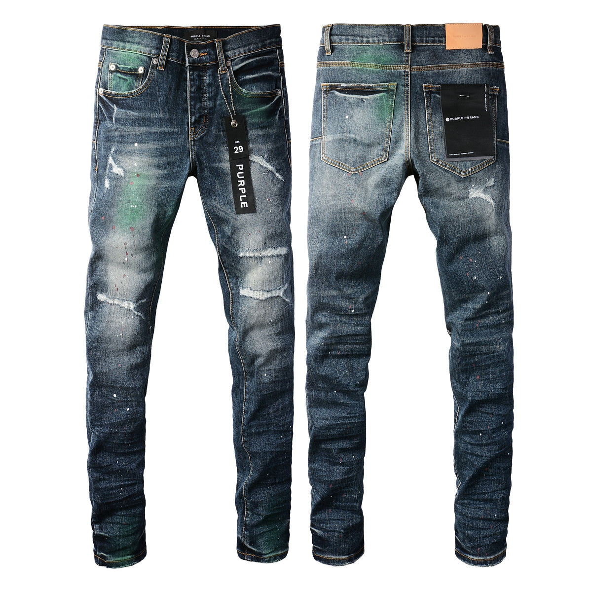 Blue Stretch Jeans 9070 with Medium Elasticity andFull Length Design