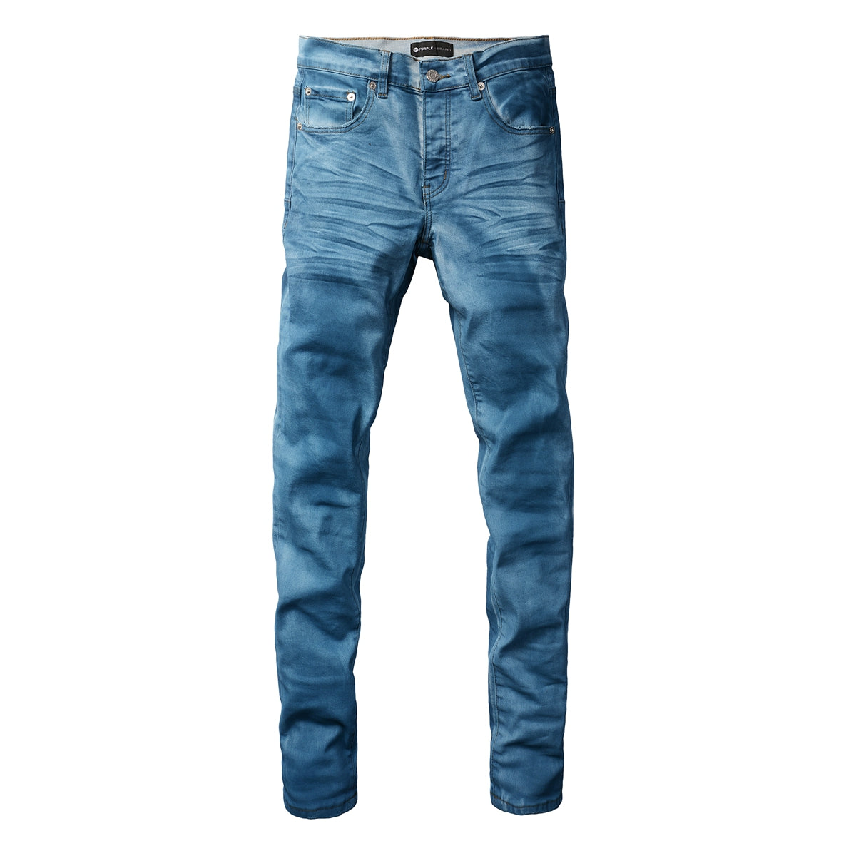Men classic streetwear Jeans Washed BlueClean Look Skinny Fit 9106