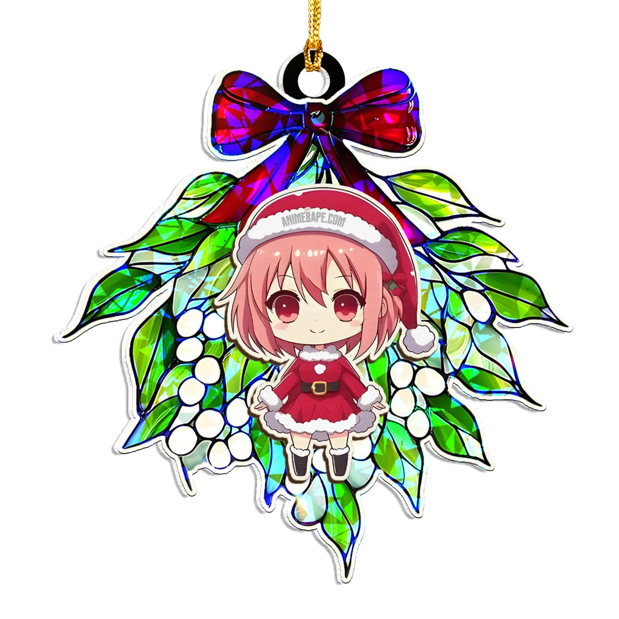 Sakura Haruno Naruto V3 Wood Shattered Glass Hologram Ornament - 8 in