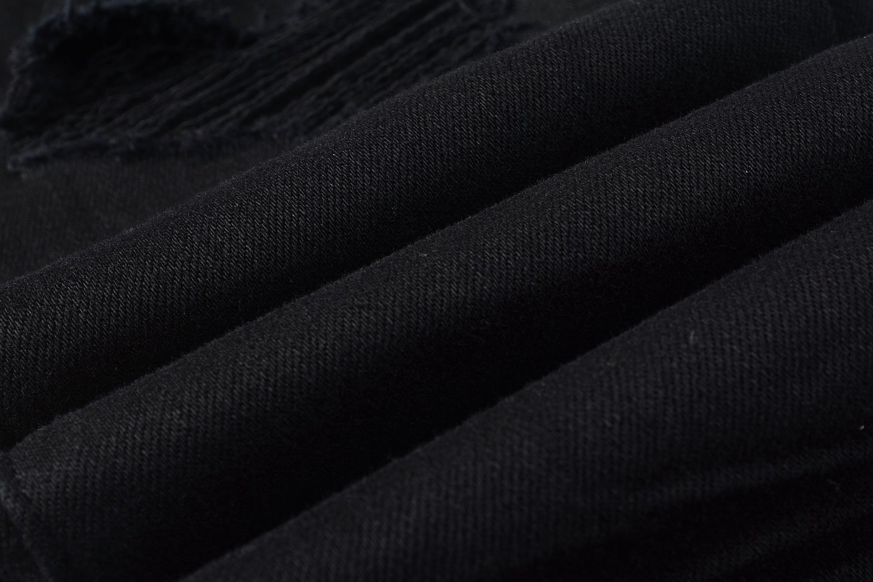 Men Streetwear Skinny Jeans Black Wash with Distressed Rip Details 9022