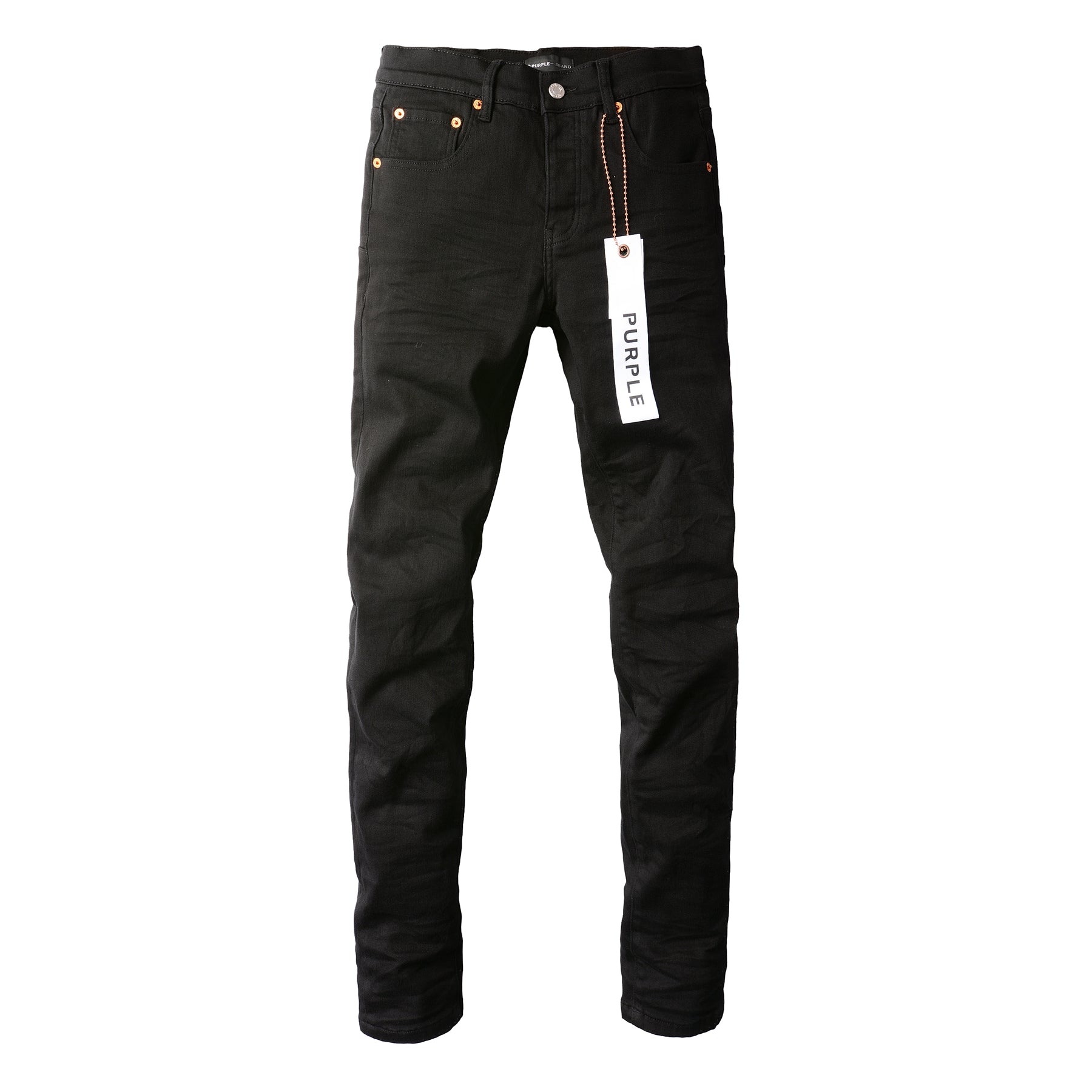 Men Streetwear Skinny Jeans Black Wash with Clean Minimalist Style 9023