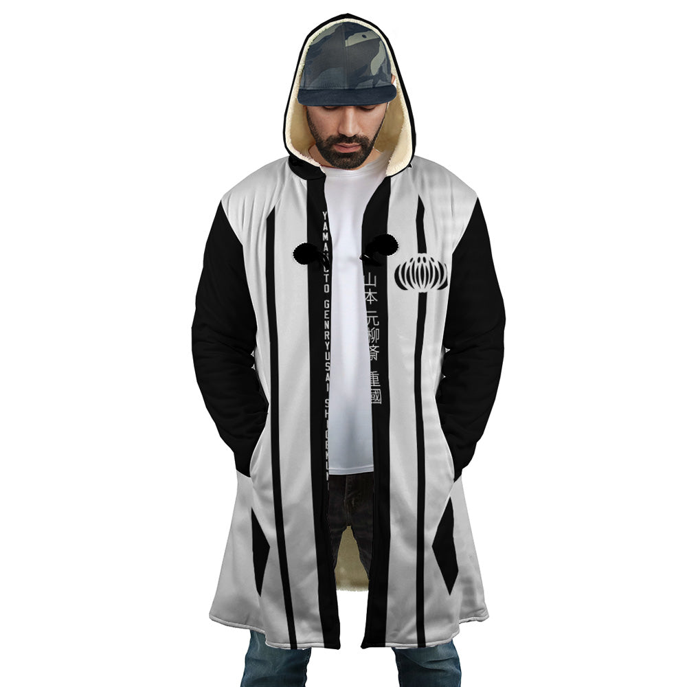 1st Division Captain Commander Yamamoto Genryusai Shigekuni Gotei 13 Bleach Hooded Cloak Coat - S