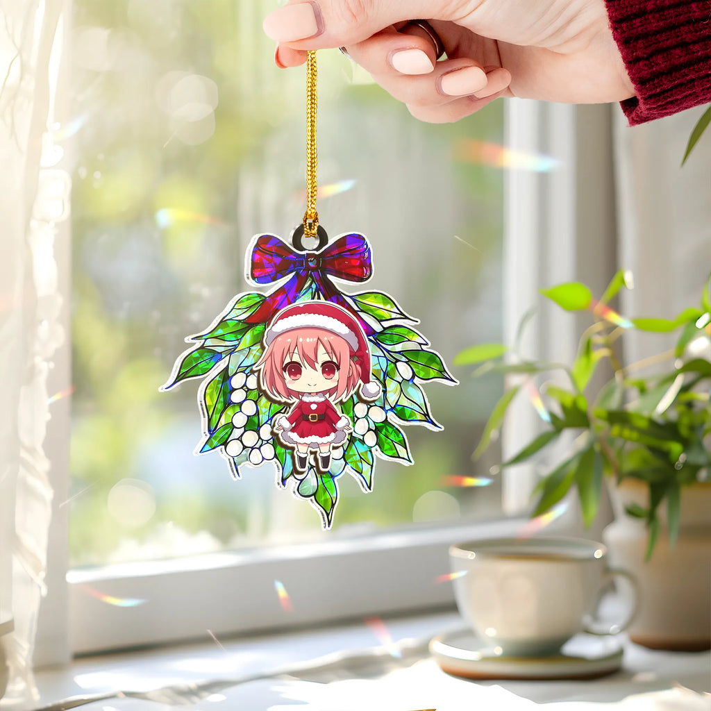 Sakura Haruno Naruto V3 Wood Shattered Glass Hologram Ornament - 5 in