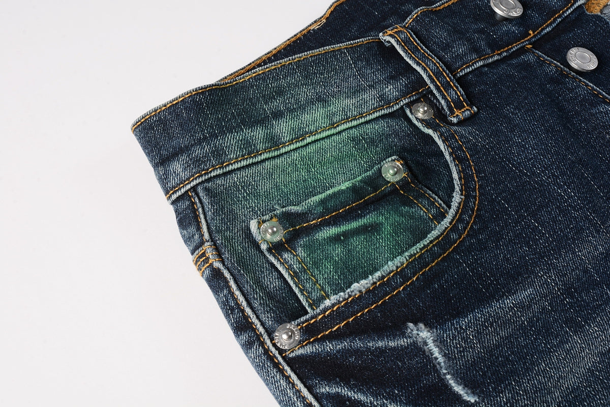 Blue Stretch Jeans 9070 with Medium Elasticity andFull Length Design