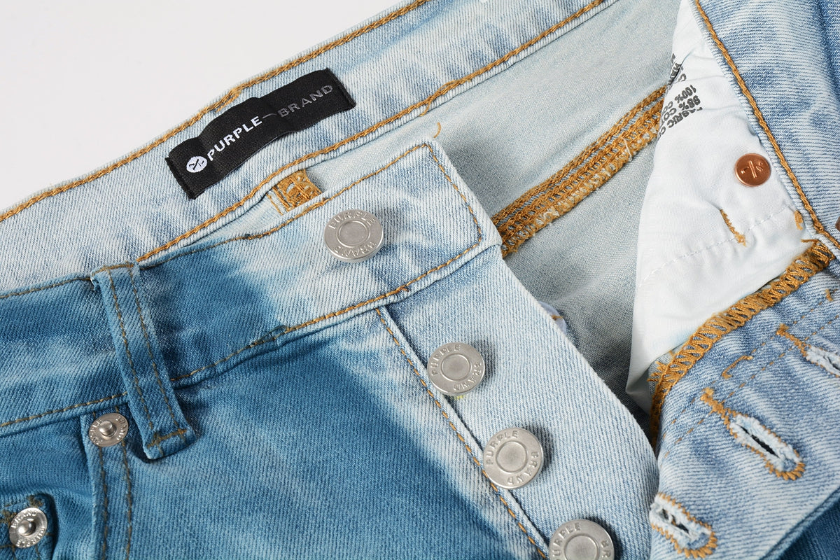 Men classic streetwear Jeans Washed BlueClean Look Skinny Fit 9106