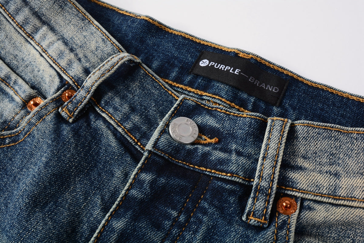 Men Classic Streetwear Jeans Light Washed Distressed skinny Fit 9097