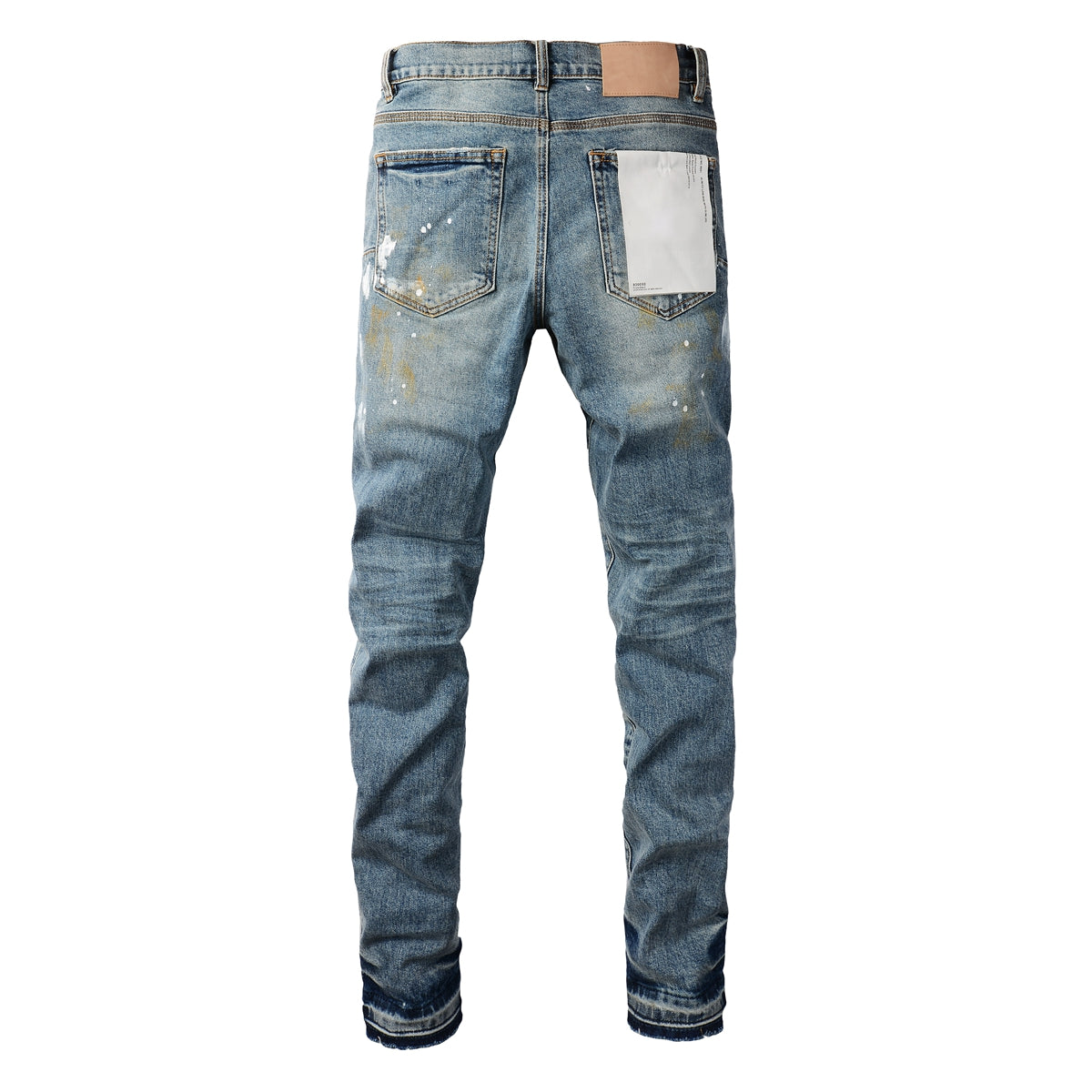 Blue Paint Distressed Jeans 9077 with VintageInspired Worn Look