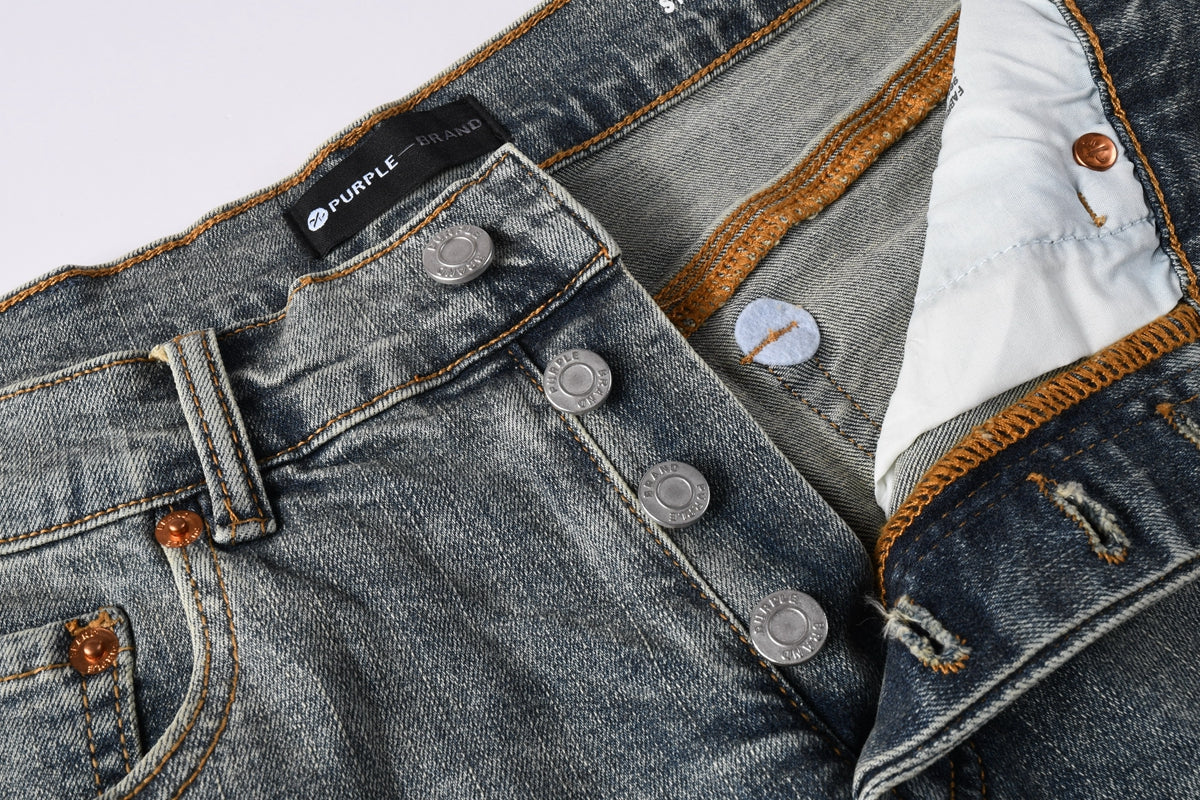 Men Streetwear Light Blue Denim Shorts with Radial White Rhinestone Designs 5093