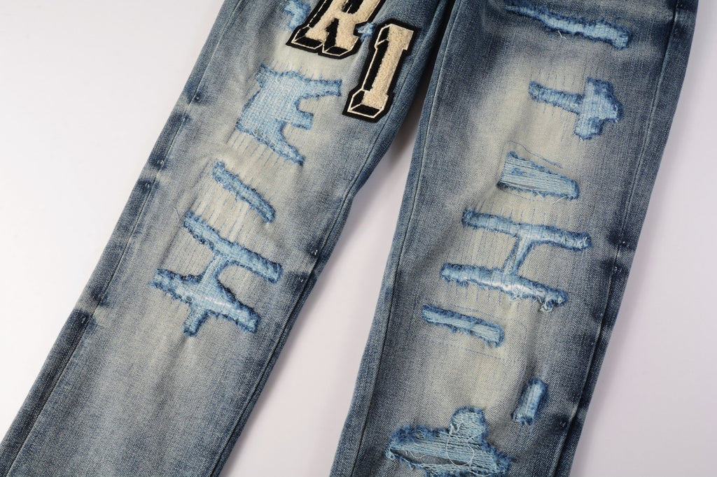 Purple Mens Jeans Designer Jeans High-End Quality Slim Casual Straight Design Skinny Straight Jeans