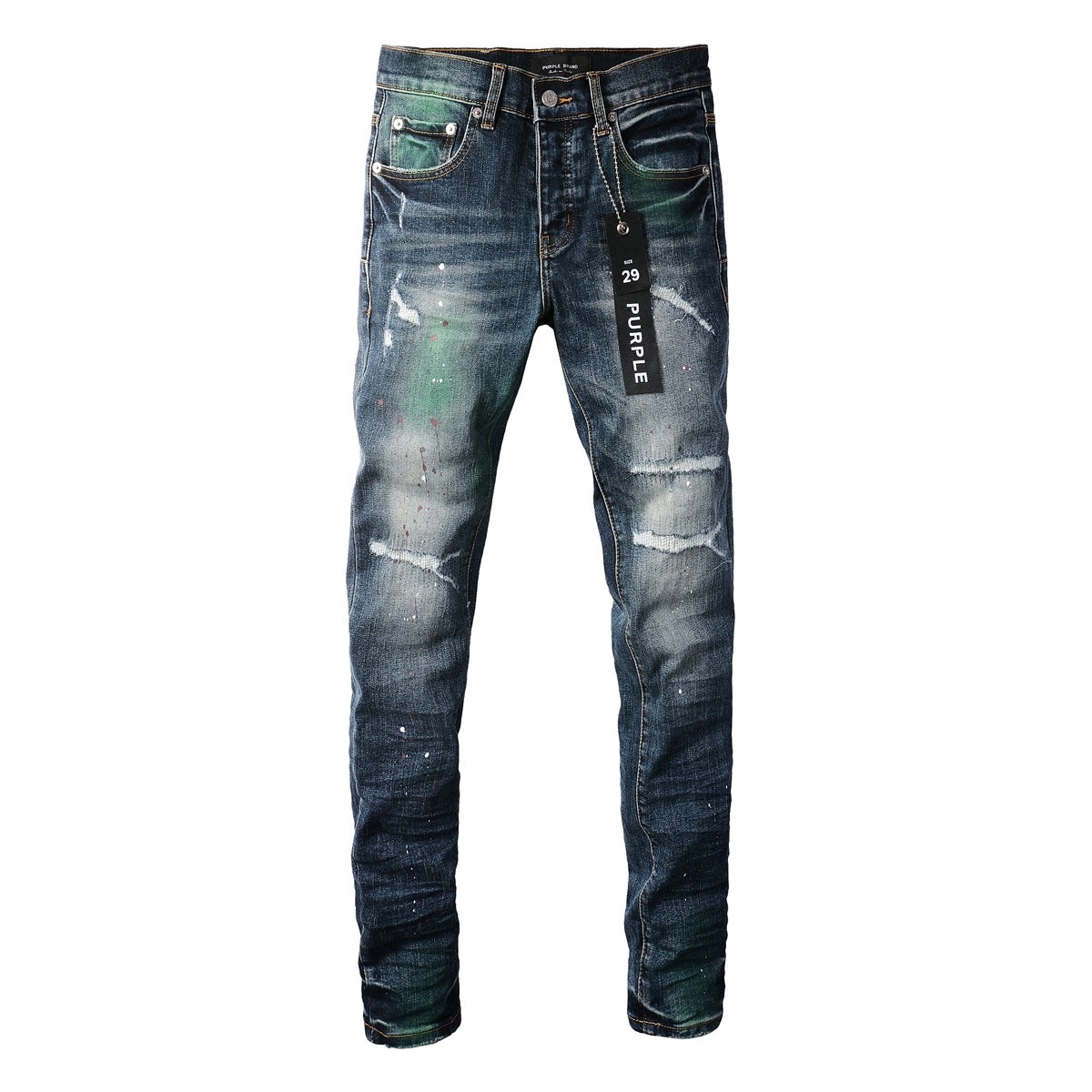 Blue Stretch Jeans 9070 with Medium Elasticity andFull Length Design
