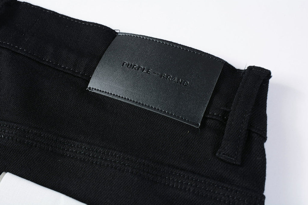 Men Streetwear Skinny Jeans Black Wash with Clean Minimalist Style 9023