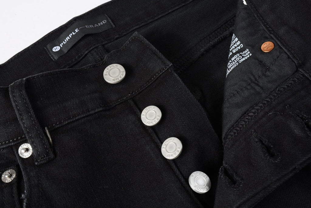 Men Distressed Black Skinny Jeans with Heavy Ripped Design and Grunge Streetwear Vibe 9108