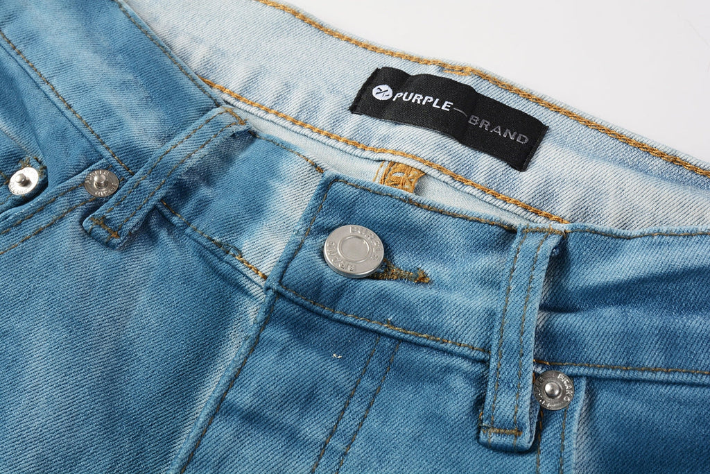 Men classic streetwear Jeans Washed BlueClean Look Skinny Fit 9106