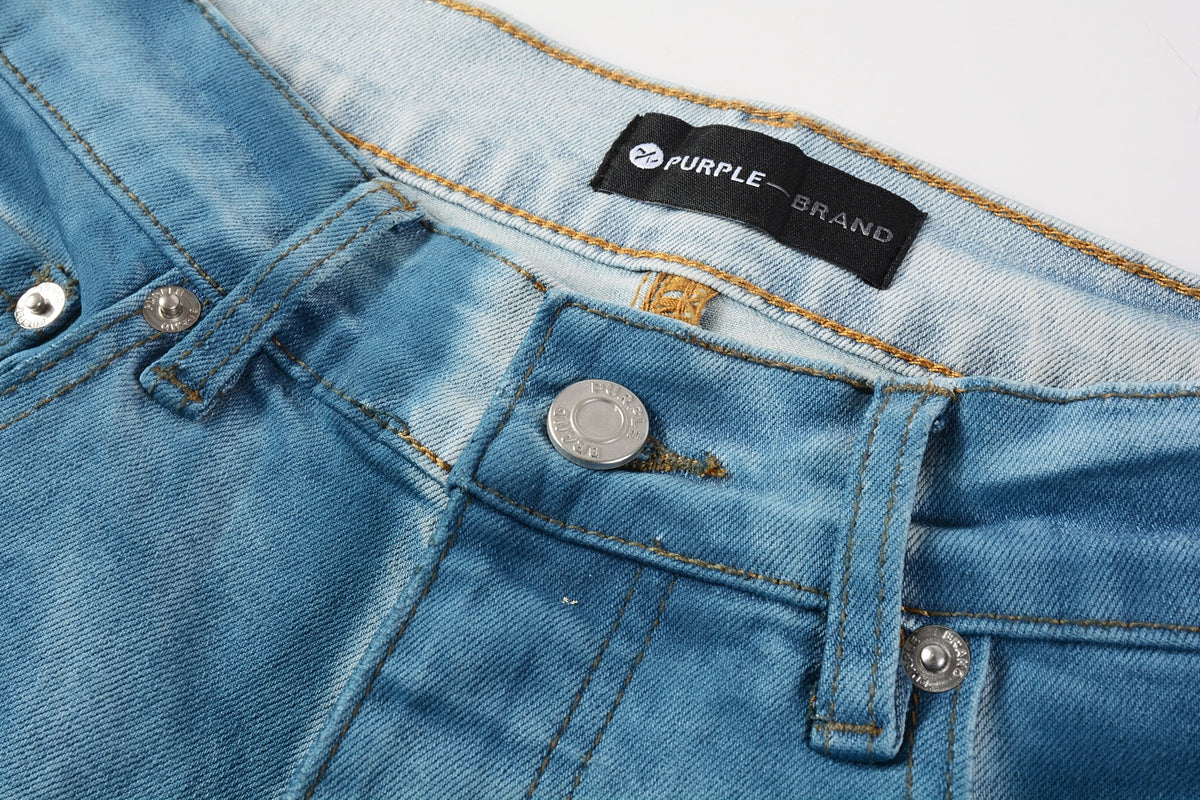 Men classic streetwear Jeans Washed BlueClean Look Skinny Fit 9106