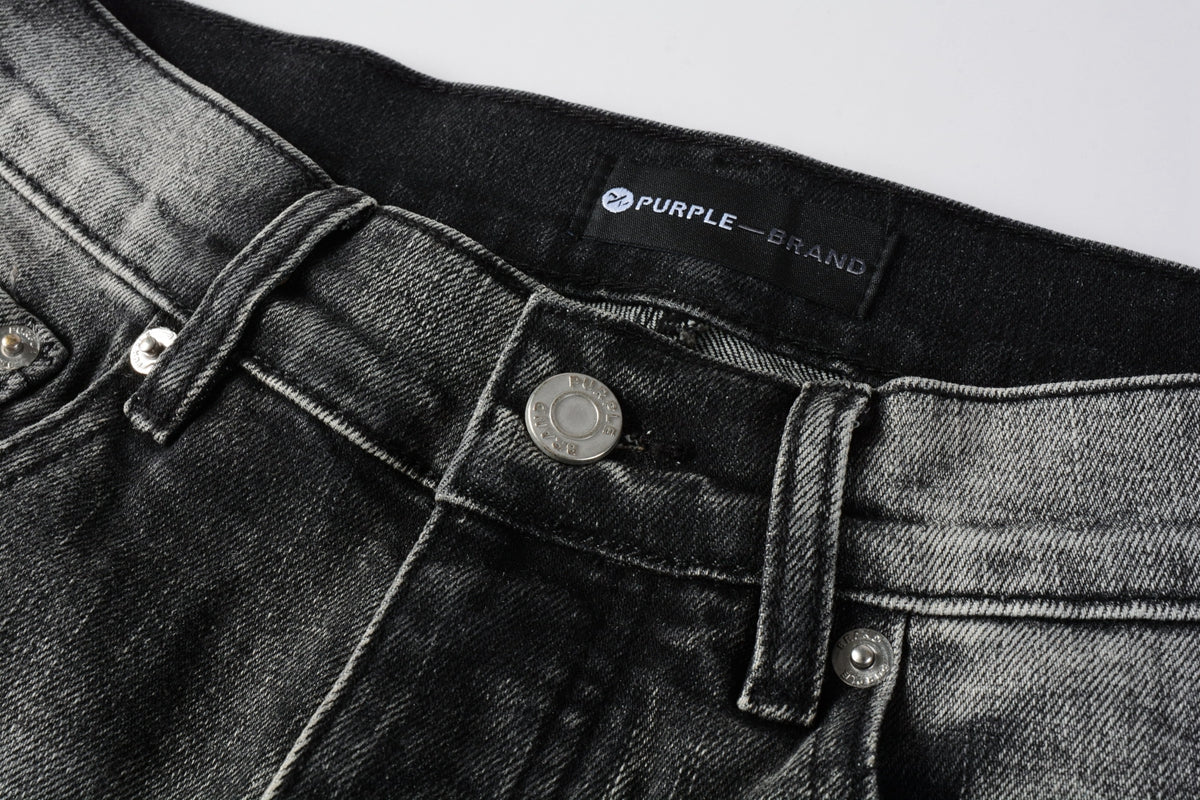 Men Classic Streetwear Jeans Distressed Grey Ripped skinny Fit 9103