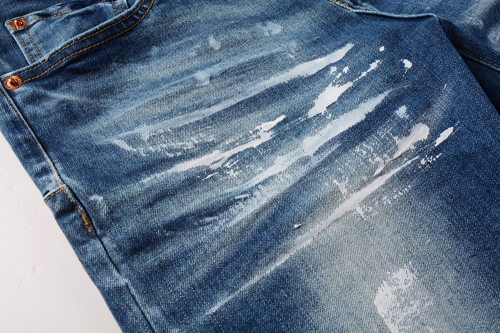 Jeans Mens Jeans Man Jeans Pants Designer Black Skinny Stickers Light Wash Ripped Motorcycle 9062