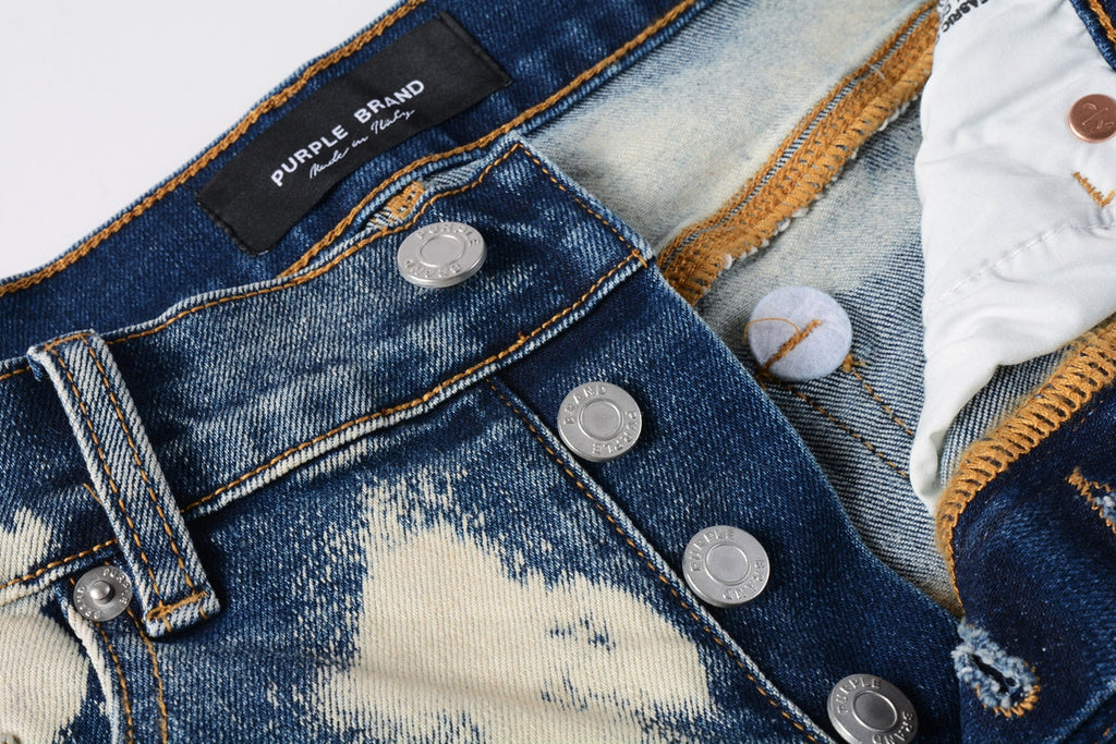 Men Streetwear Skinny Jeans Black and White Graffiti Wash with Multi Color Paint Splash 5090