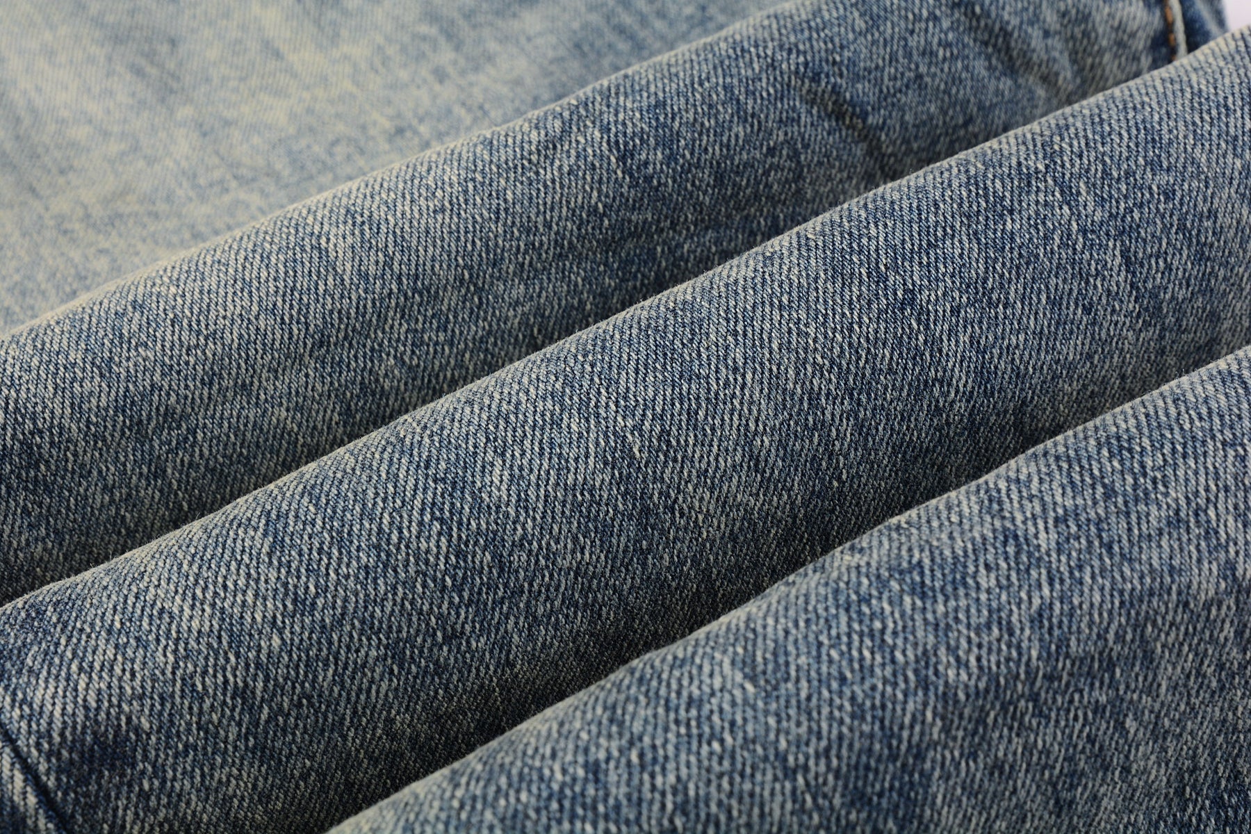 Men Streetwear Skinny Jeans Light Blue Wash with Patchwork Distressed Details 9015