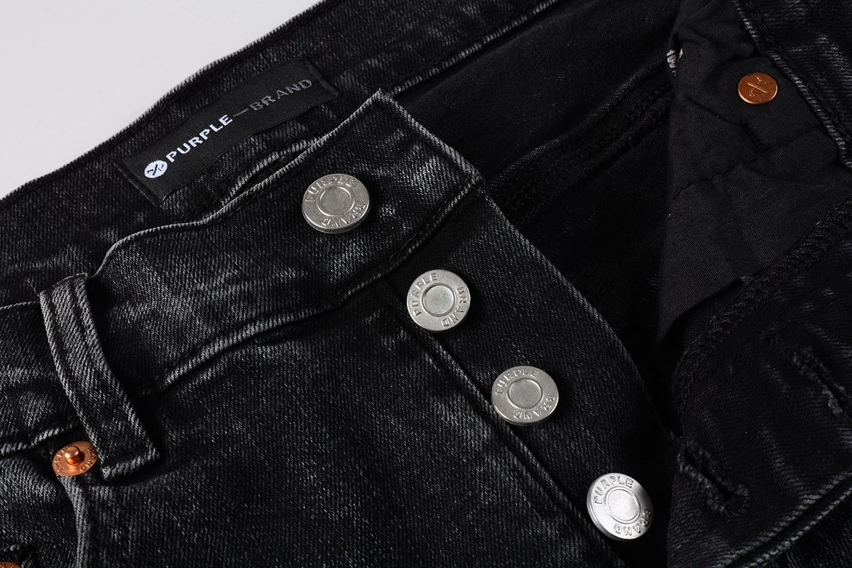 Men Streetwear Skinny Jeans Dark Gray Wash with Minimalist Style 9019