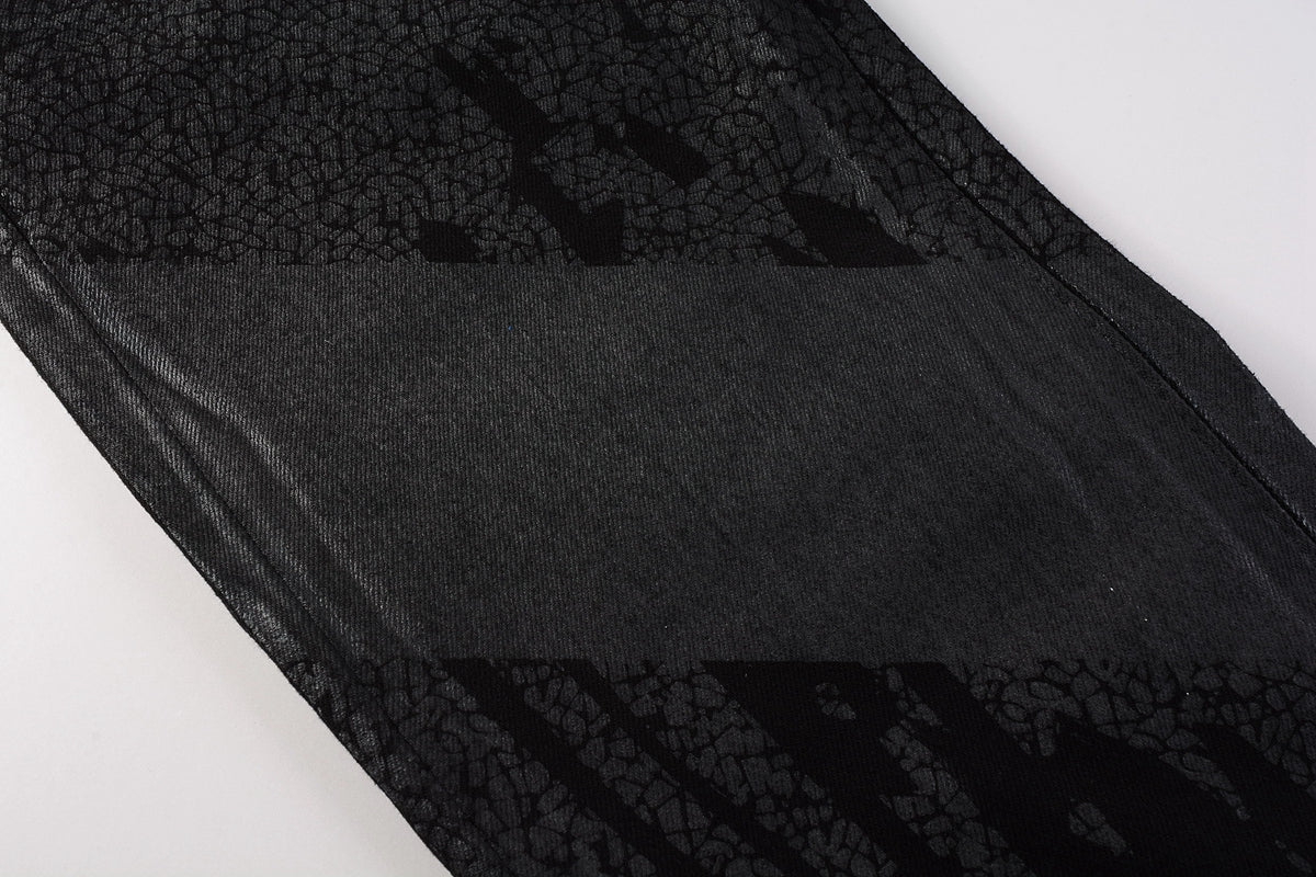 Jeans Coating Texture Personalized Fashion Trend High quality pants 9026