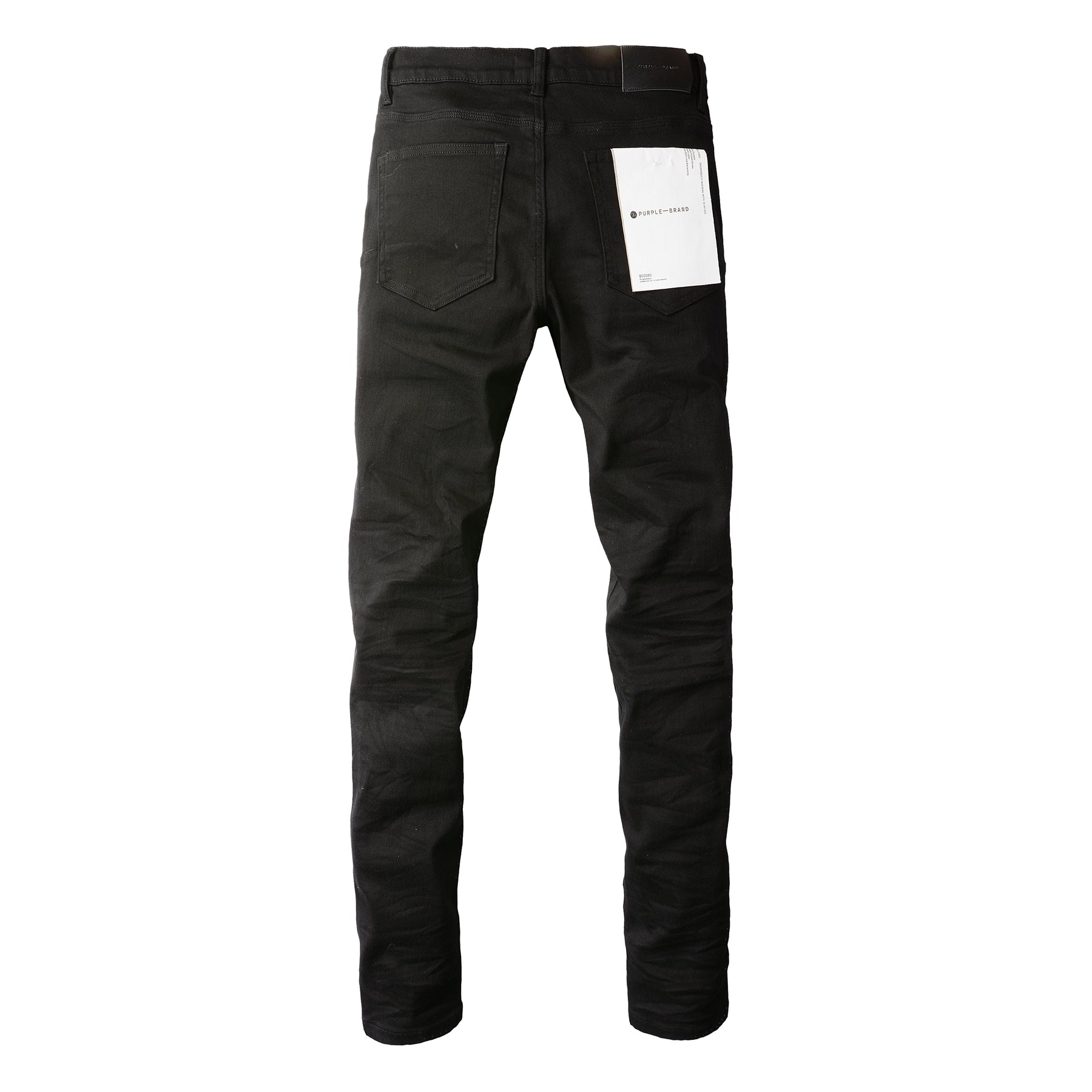 Men Streetwear Skinny Jeans Black Wash with Clean Minimalist Style 9023