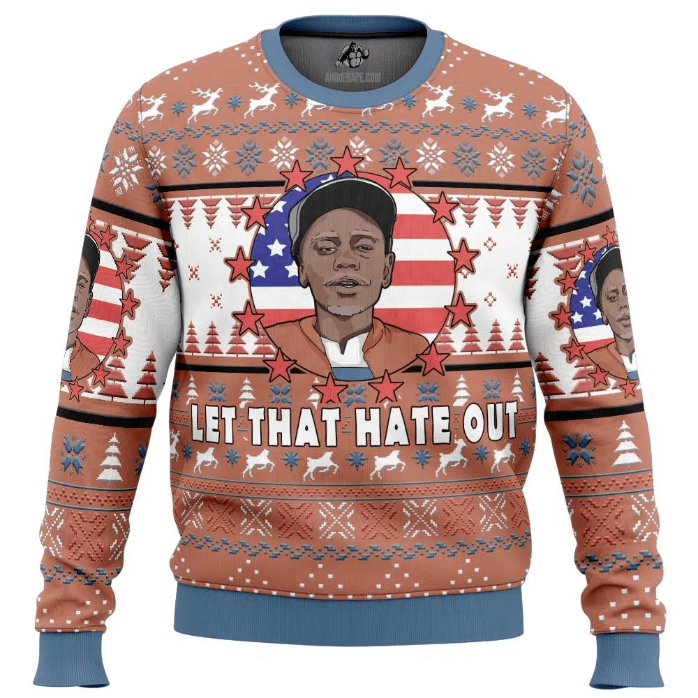 Clayton Bigsby Let That Hate Out Chappelle’s Show Ugly Christmas Sweater - 6XL