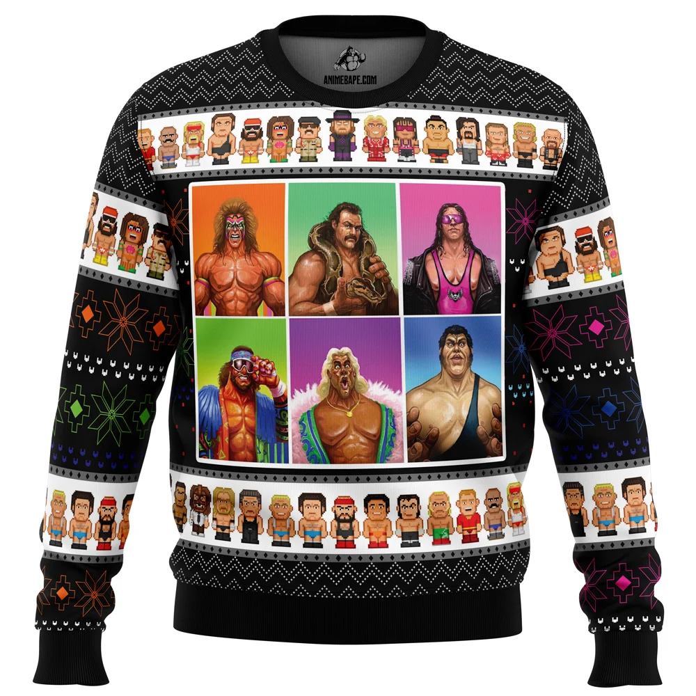 WWF Wrestling Legends Randy Savage Ugly Christmas Sweater - 6XL