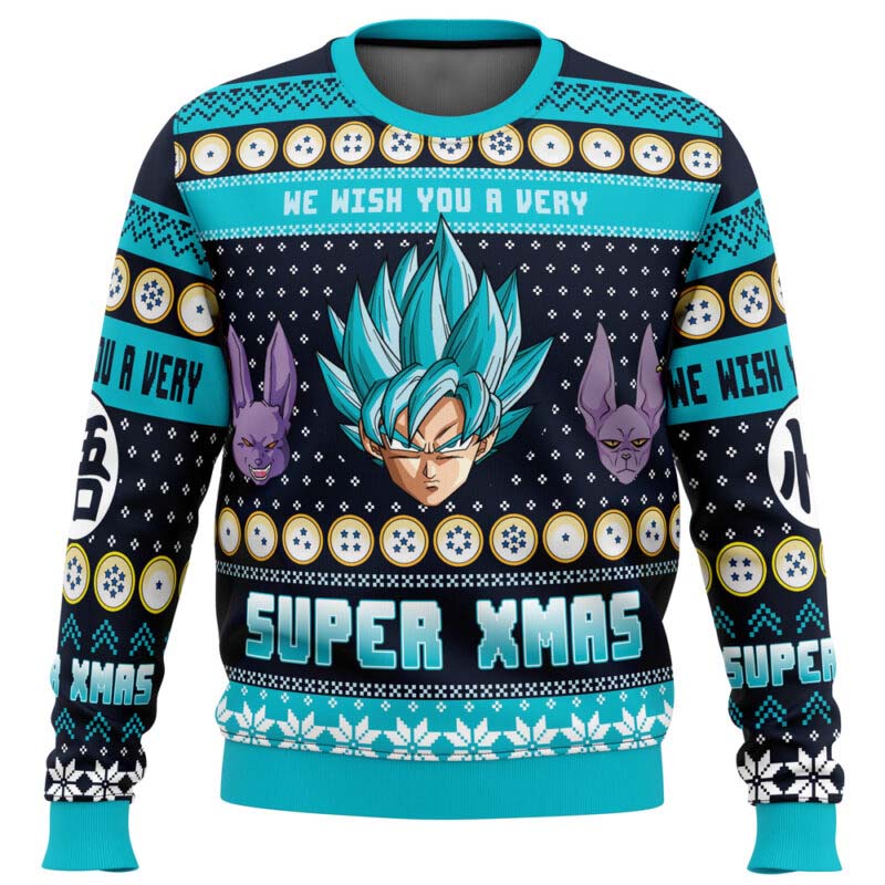 A Very Saiyan Christmas Dragon Ball Z Ugly Christmas Sweater - 6XL