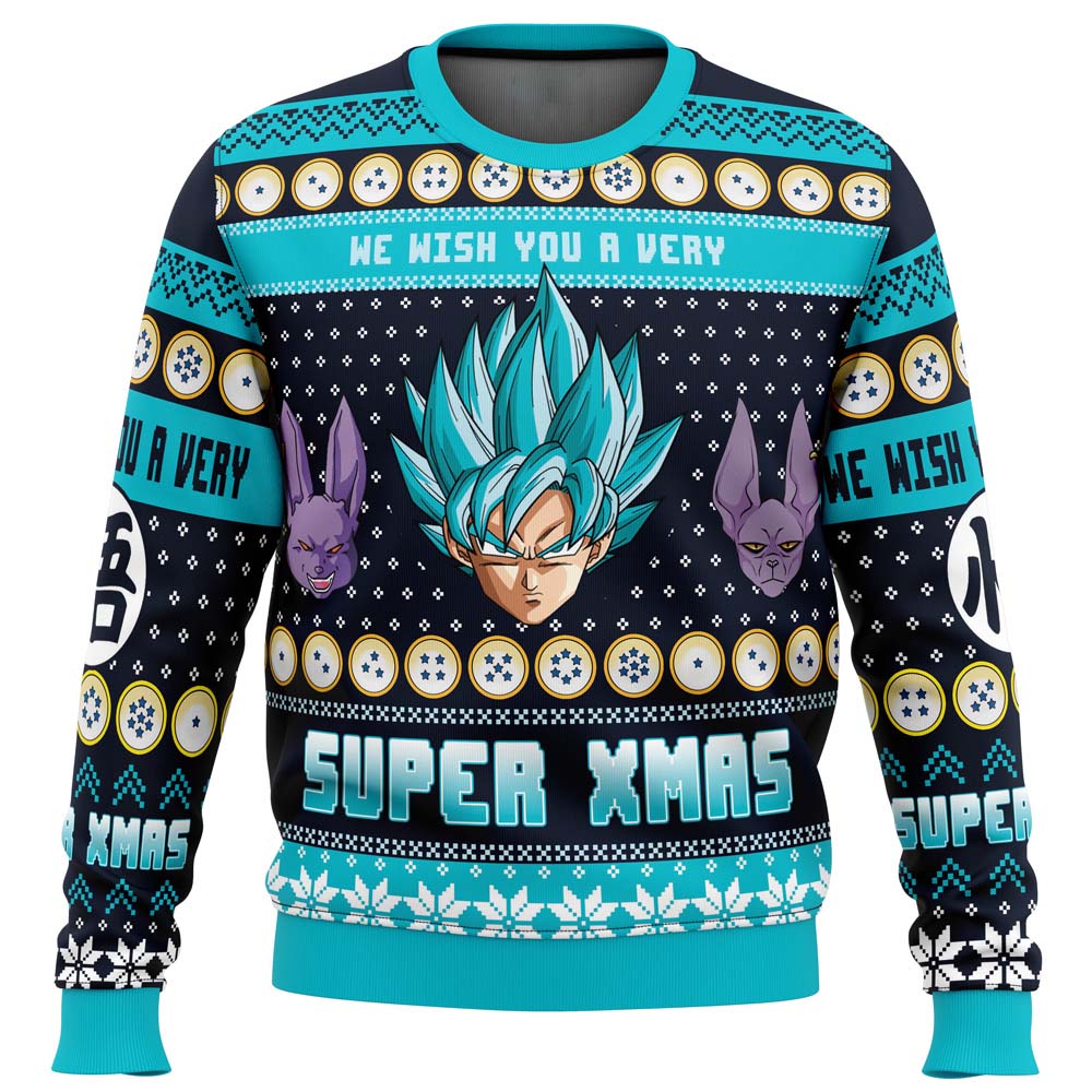 A Very Saiyan Christmas Dragon Ball Z Ugly Christmas Sweater - 4XL