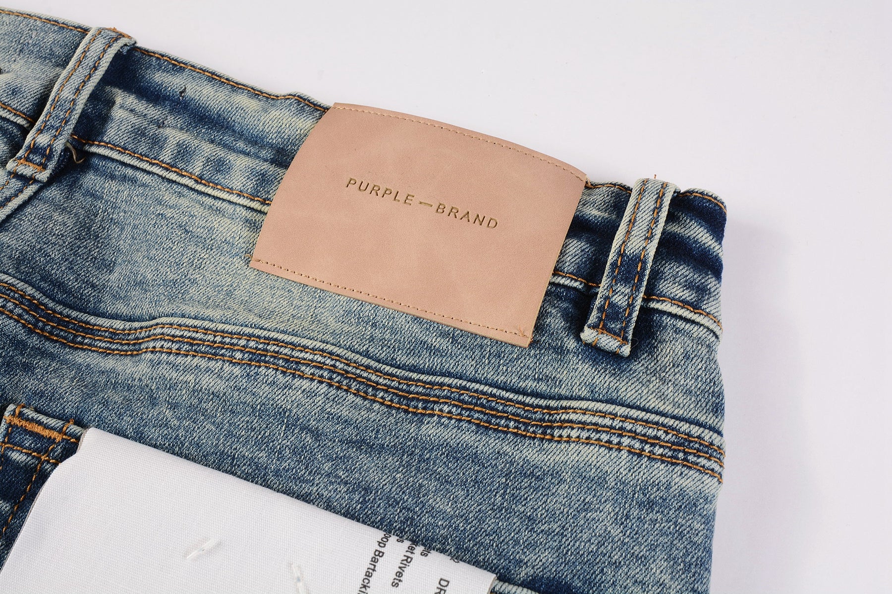Men Streetwear Skinny Jeans Light Blue Wash with Patchwork Distressed Details 9015