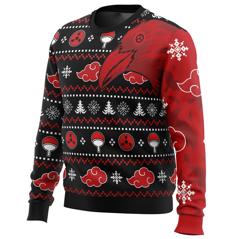 Akatsuki Itachi Symbolic Crows Naruto Christmas Sweater - 4XL