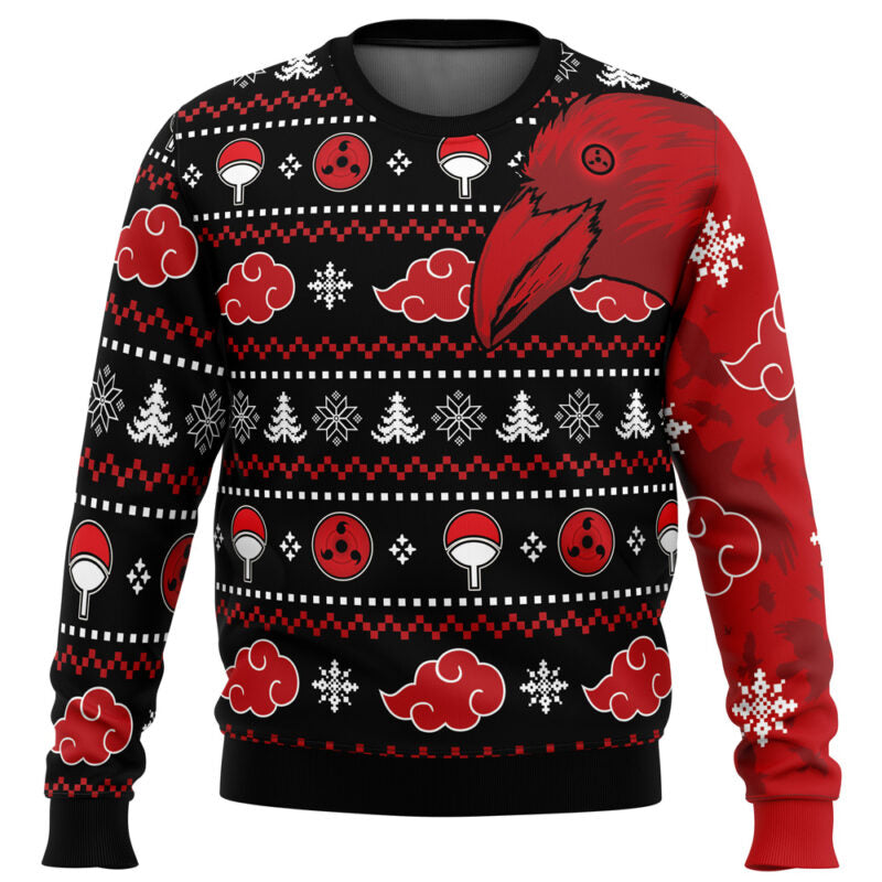 Akatsuki Itachi Symbolic Crows Naruto Christmas Sweater - 2XL