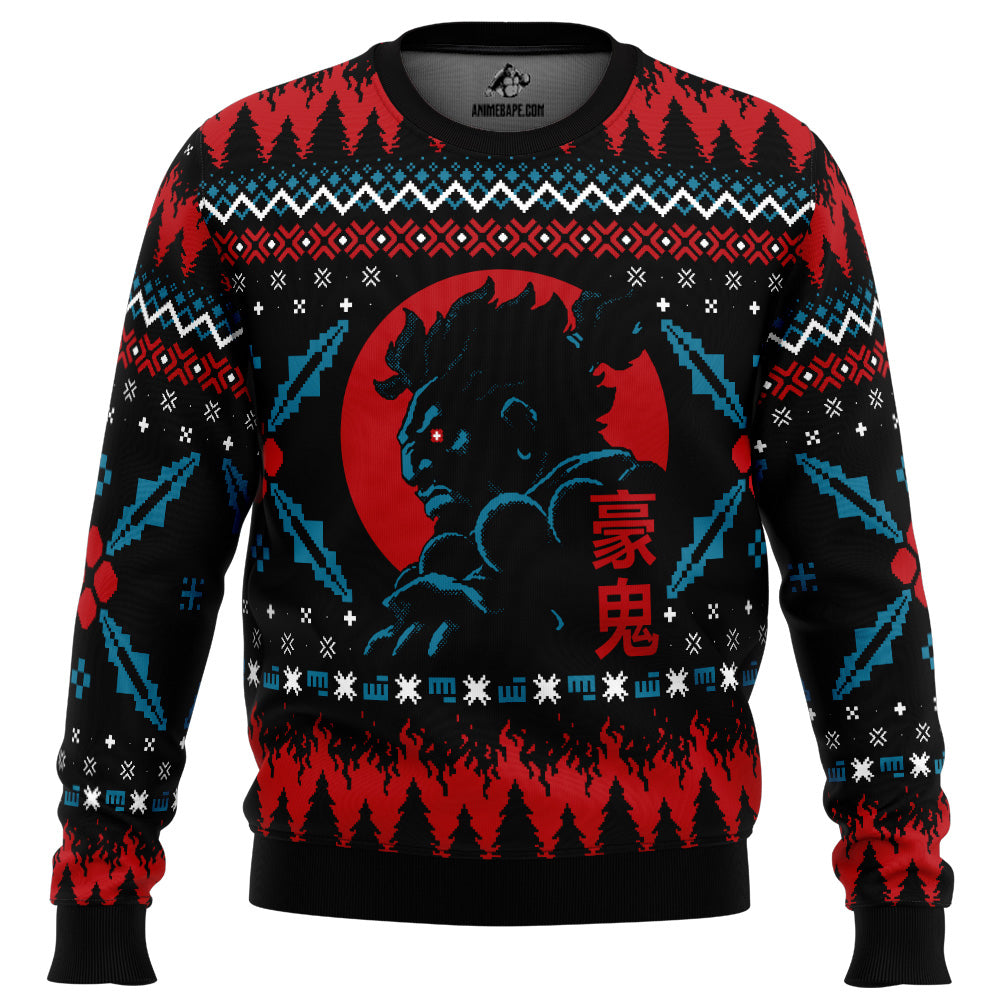 Sweater Akuma Street Fighter Ugly Christmas - 6XL
