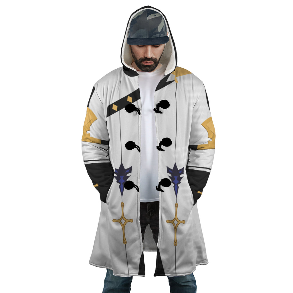 Albedo Genshin Impact Cosplay Hooded Cloak Coat - S
