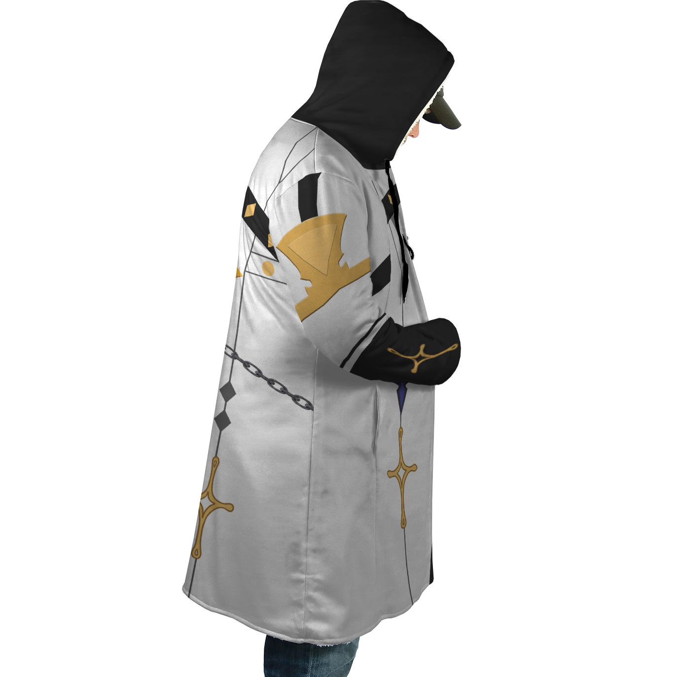 Albedo Genshin Impact Cosplay Hooded Cloak Coat - XL