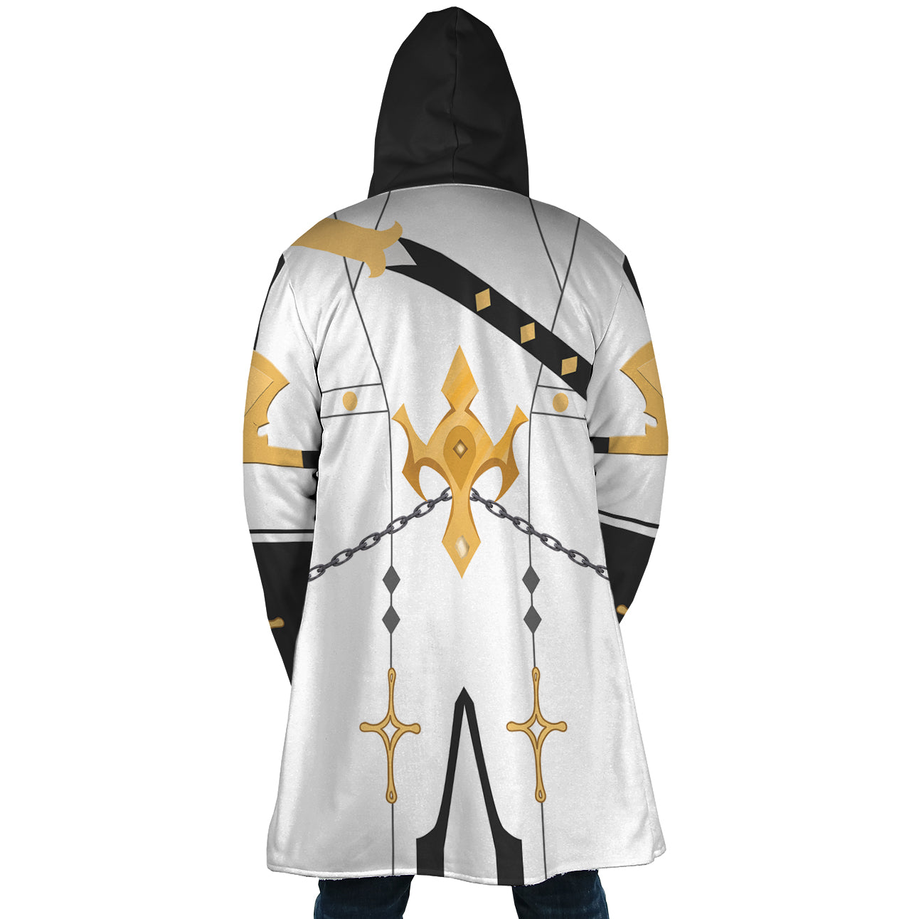 Albedo Genshin Impact Cosplay Hooded Cloak Coat - M