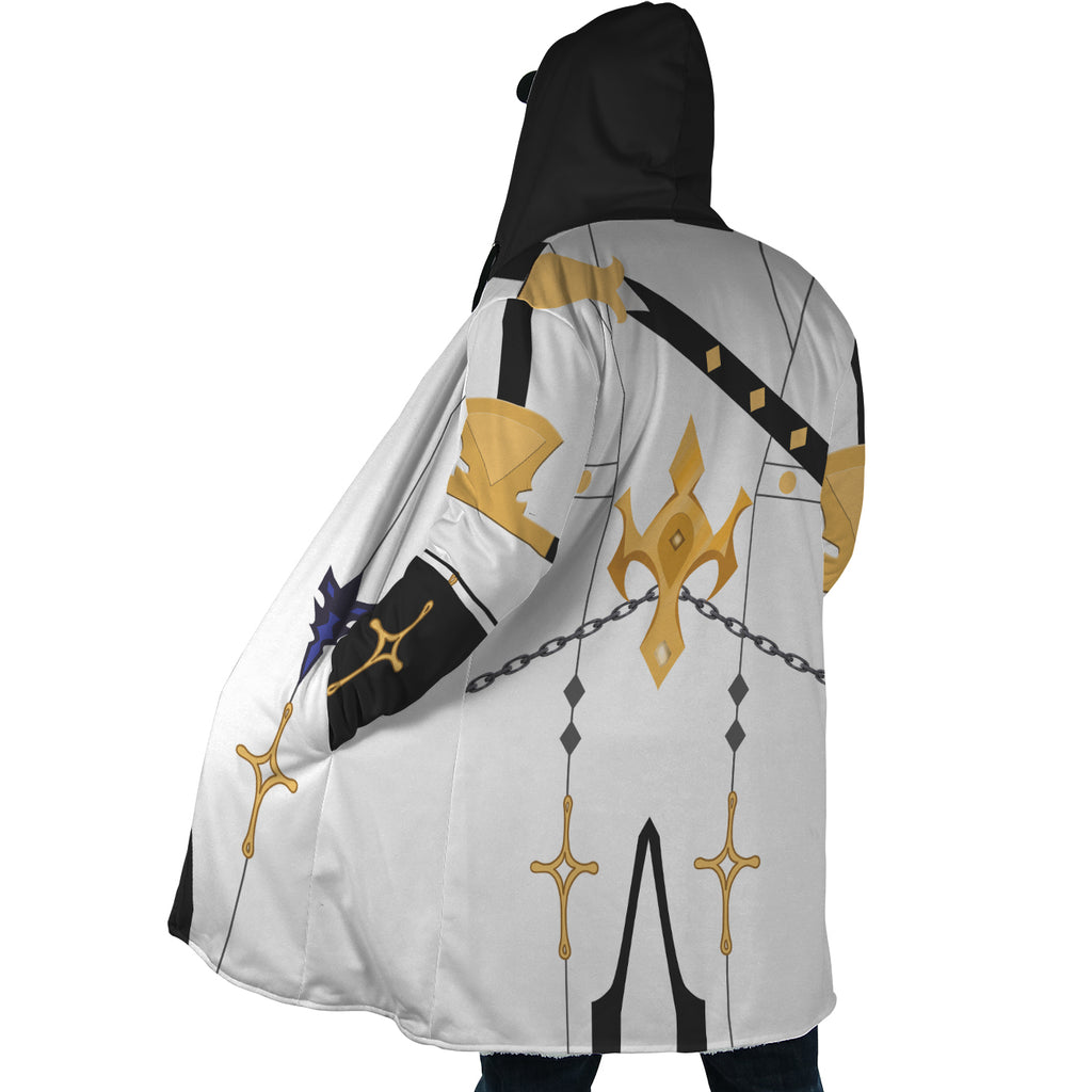 Albedo Genshin Impact Cosplay Hooded Cloak Coat - L