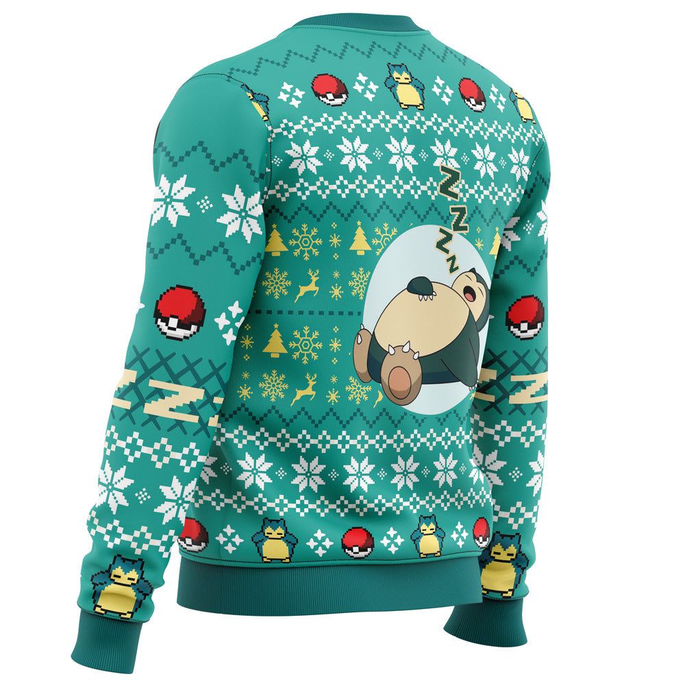 All is Calm All Bright Snorlax Pokemon Ugly Christmas Sweater - 4XL