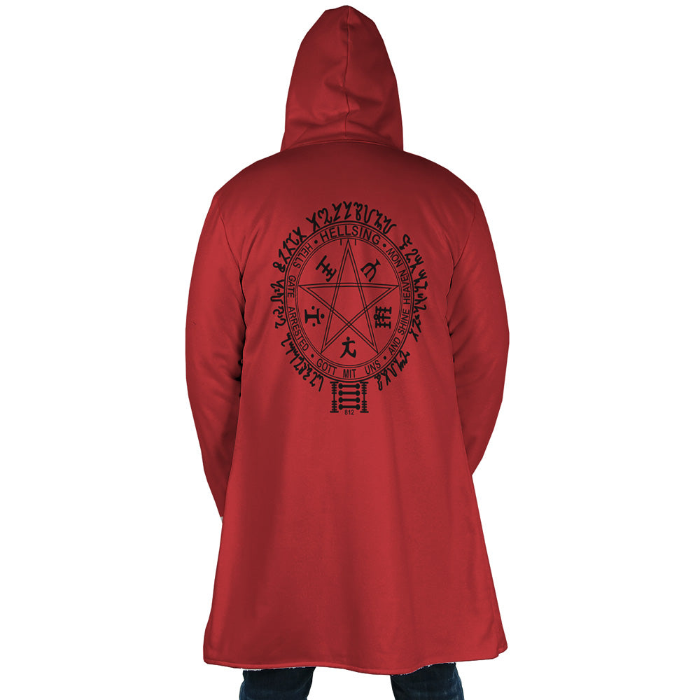 Alucard Emblem Hellsing Hooded Cloak Coat - XL