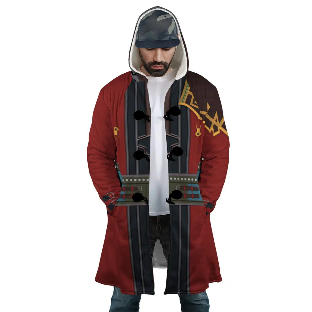 Auron Final Fantasy Hooded Cloak Coats - S