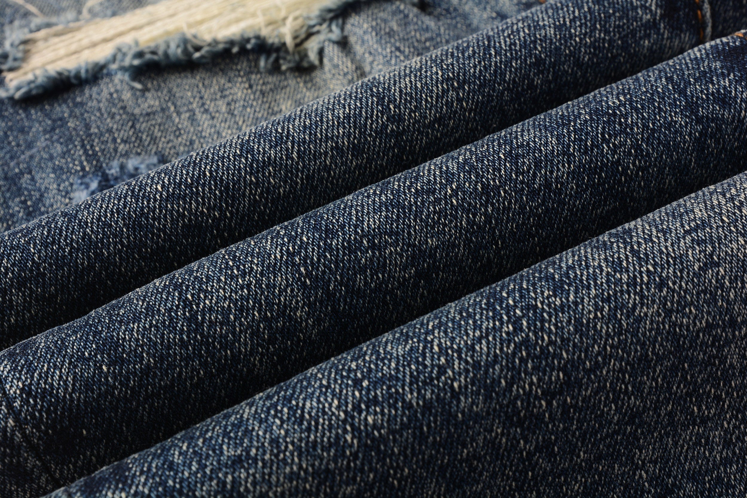 Men Classic Streetwear Jeans Distressed Dark Blue Ripped skinny 9096