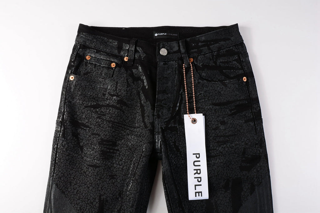 Jeans Coating Texture Personalized Fashion Trend High quality pants 9026