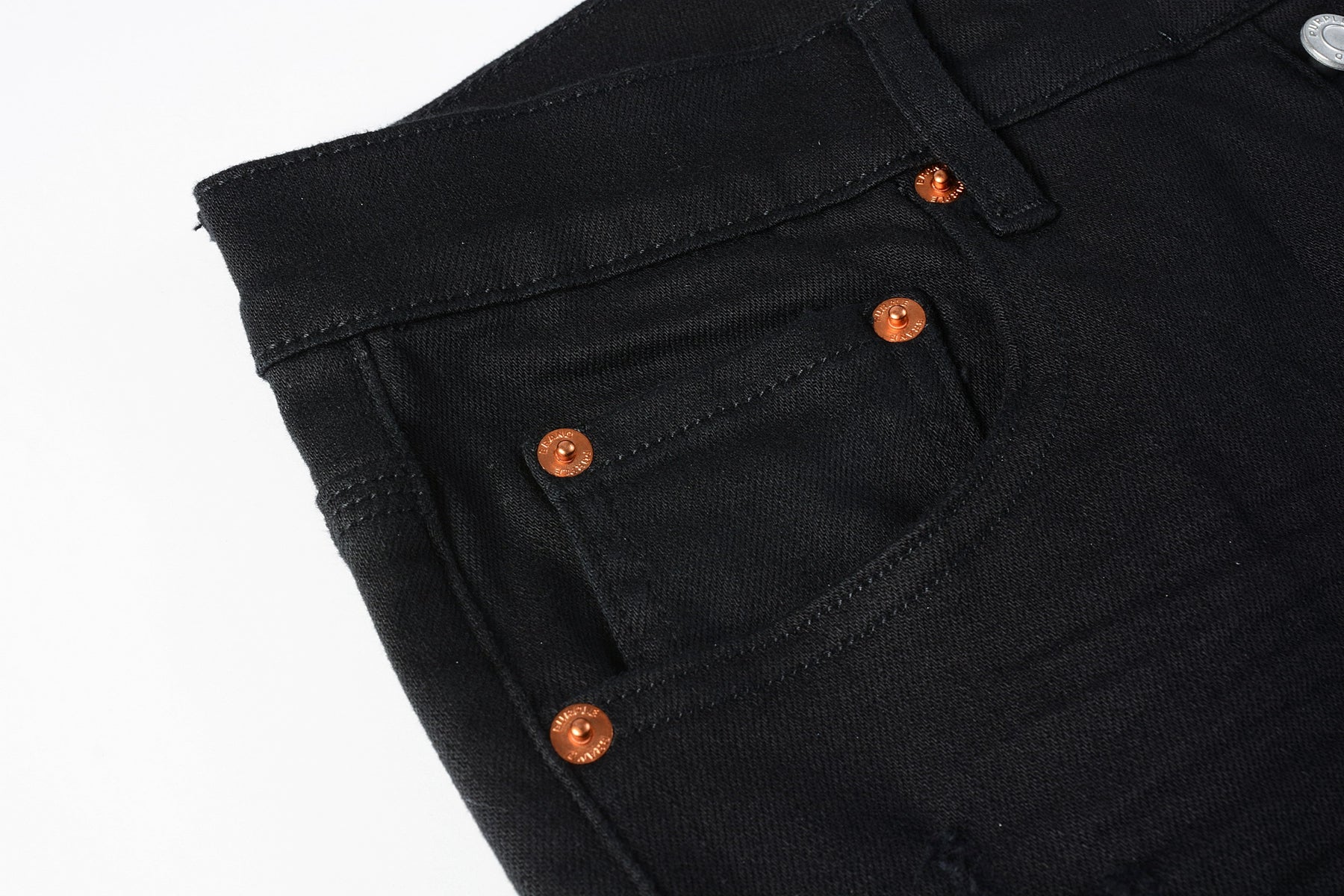 Men Streetwear Skinny Jeans Black Wash with Distressed Rip Details 9022