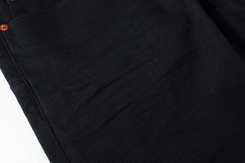 Men Streetwear Skinny Jeans Black Wash with Clean Minimalist Style 9023