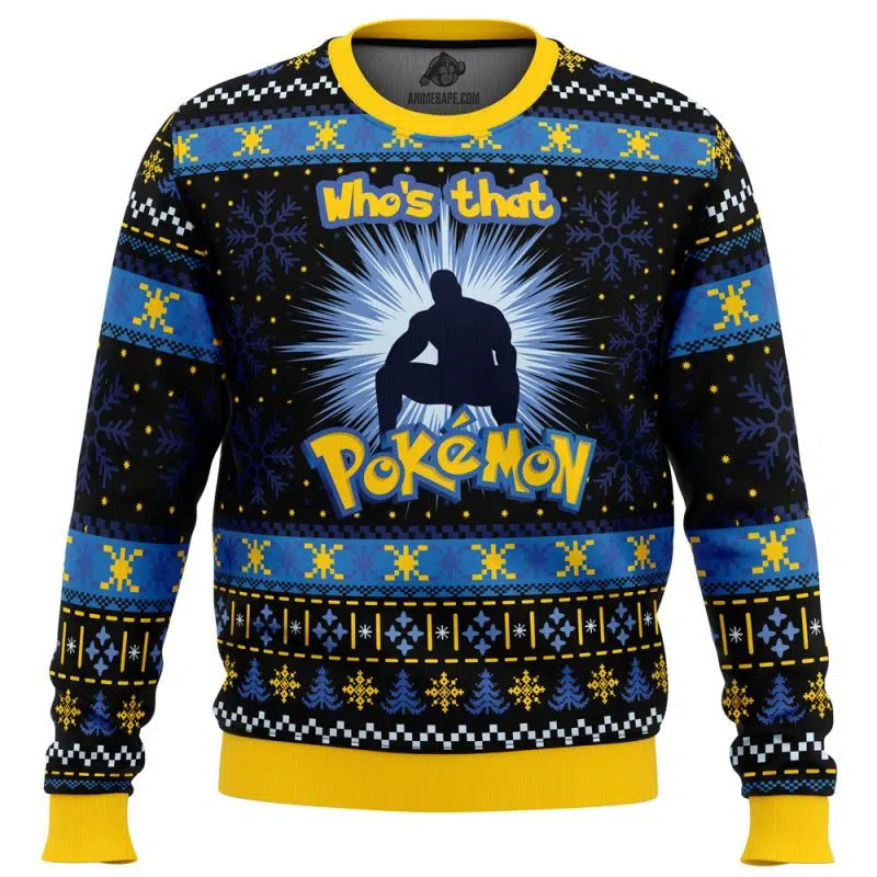 Barry Wood Who’s that Pokemon Ugly Christmas Sweater - 6XL