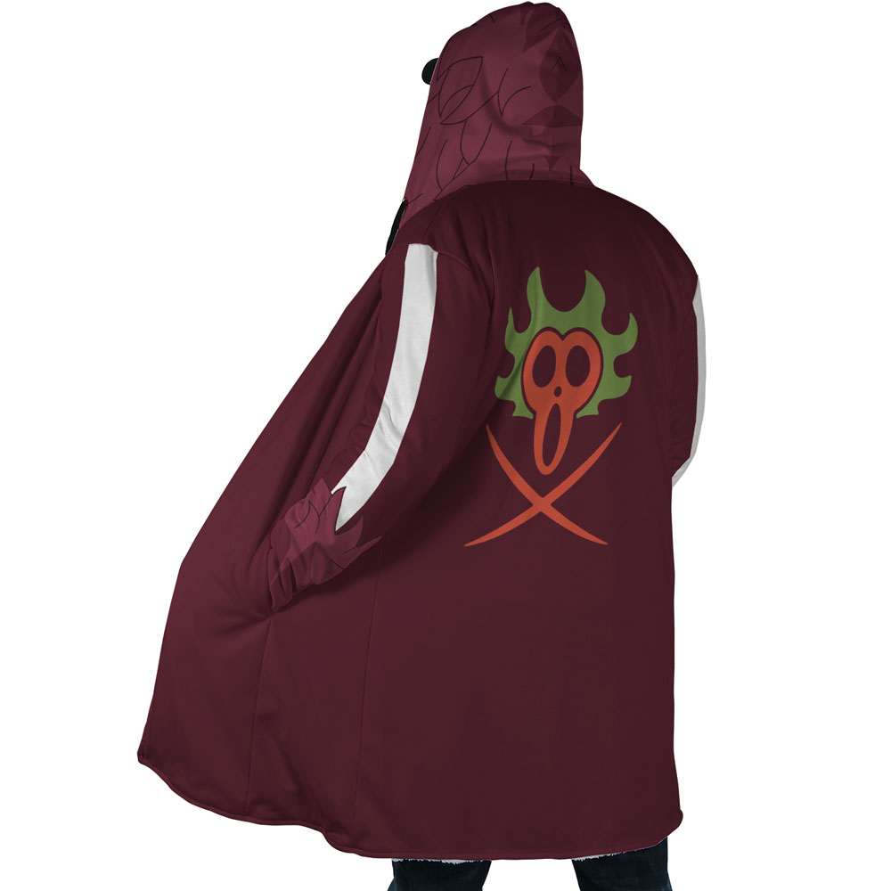 Bartolomeo One Piece Pirates Hooded Cloak Coat - L
