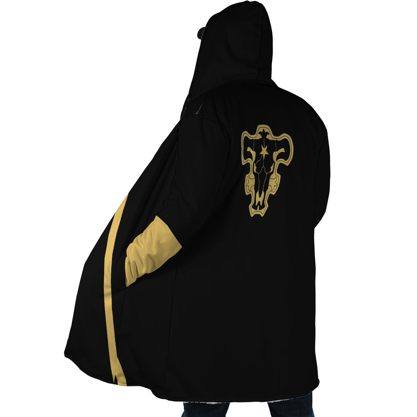 Black Bulls Black Clover Hooded Cloak Coats - M