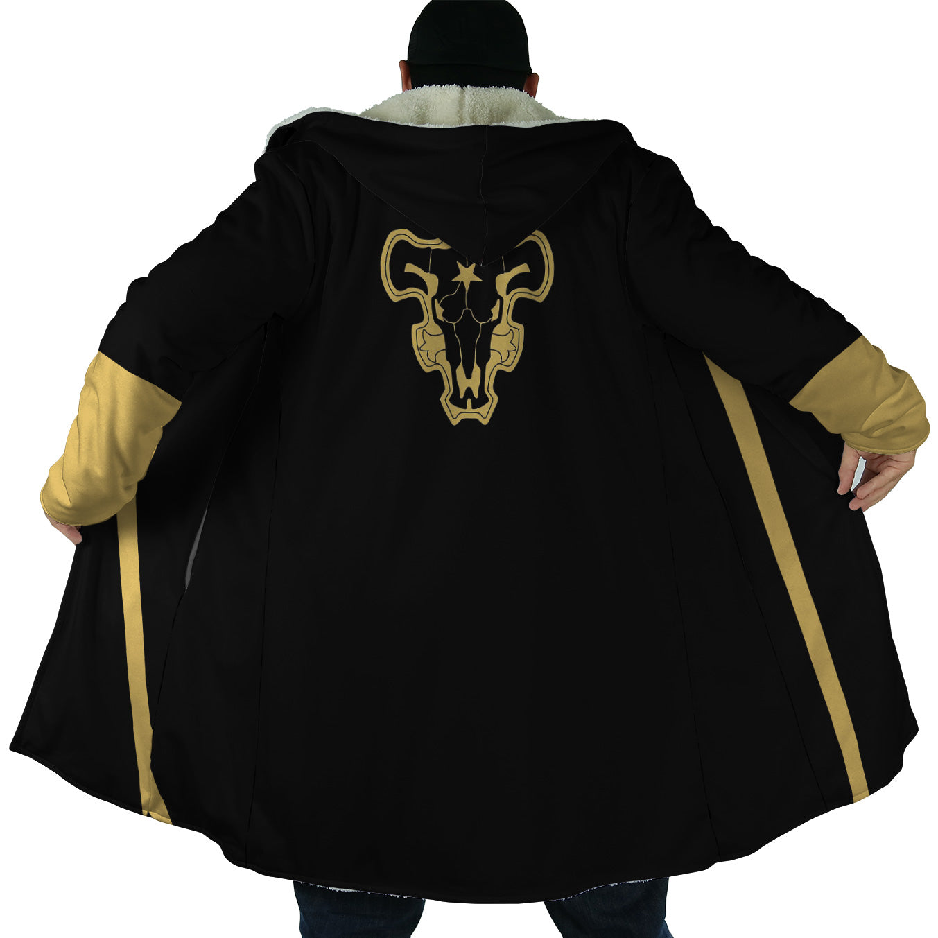 Black Bulls Black Clover Hooded Cloak Coats - XL