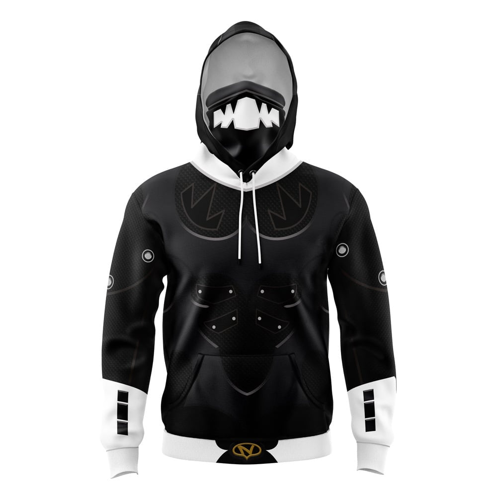 Black Psycho Rangers Power Rangers Masked Hoodie - 6XL