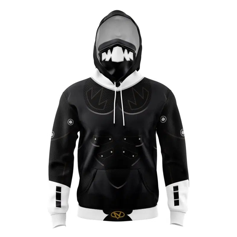 Black Psycho Rangers Power Rangers Masked Hoodie - L